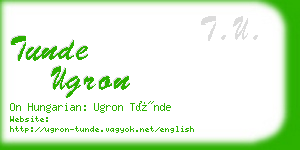 tunde ugron business card